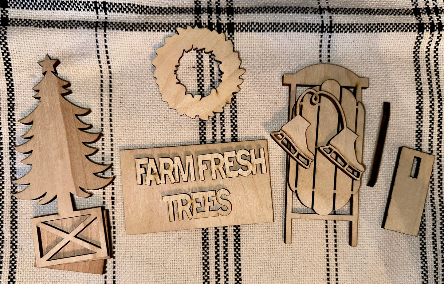 Evergreen Christmas Mini Door