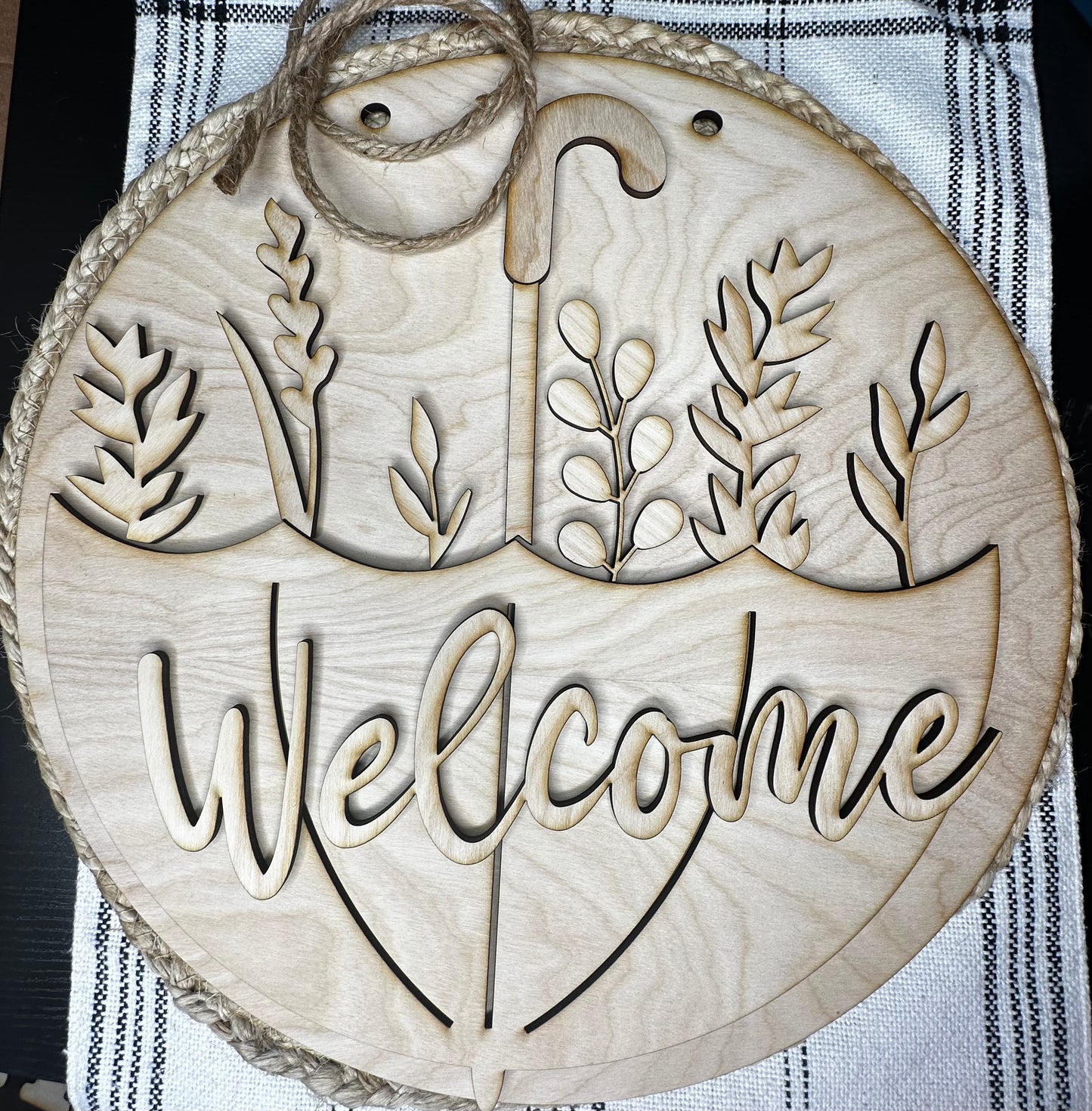 Welcome Spring Umbrella Door Hanger