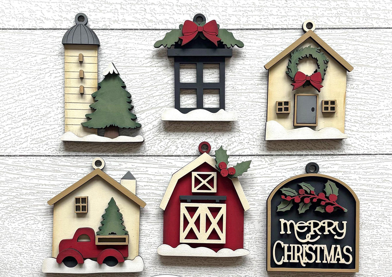 Farm Christmas ornaments