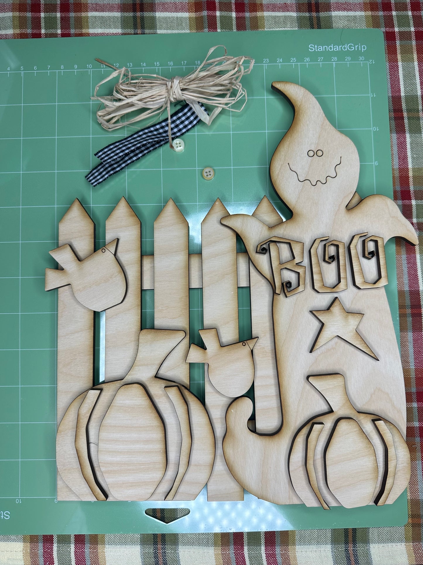 Friendly ghost with fence