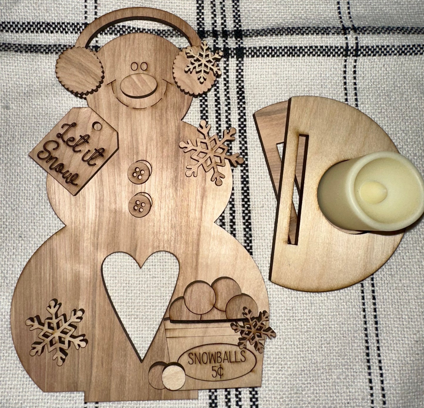 Snowman Tea Light Holder