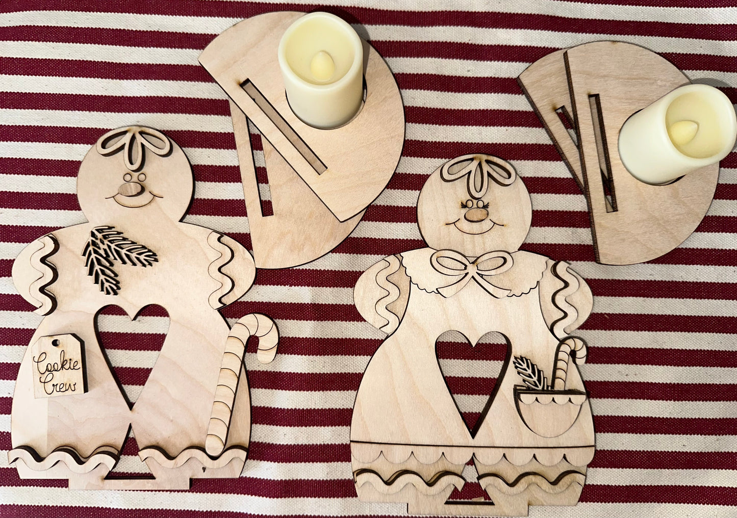 Gingerbread Tealight Pair