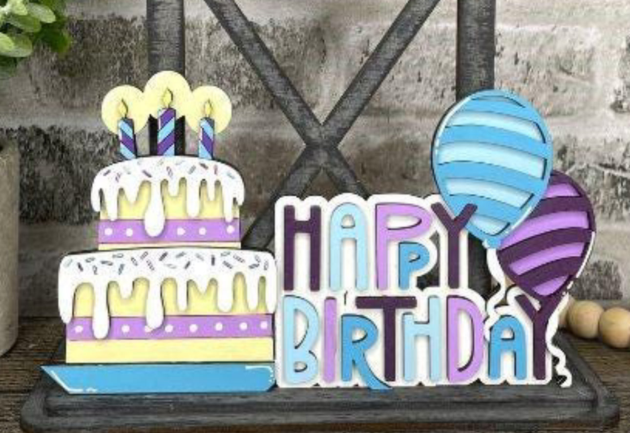 Happy Birthday Lantern Insert