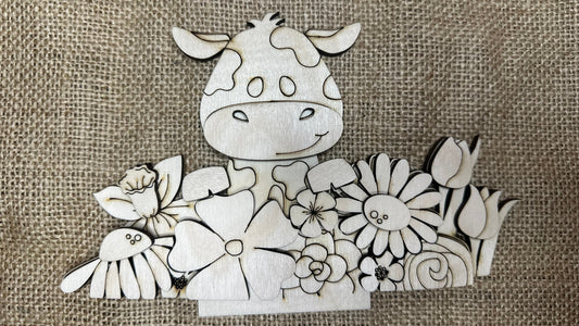 Floral Spring Cow Lantern