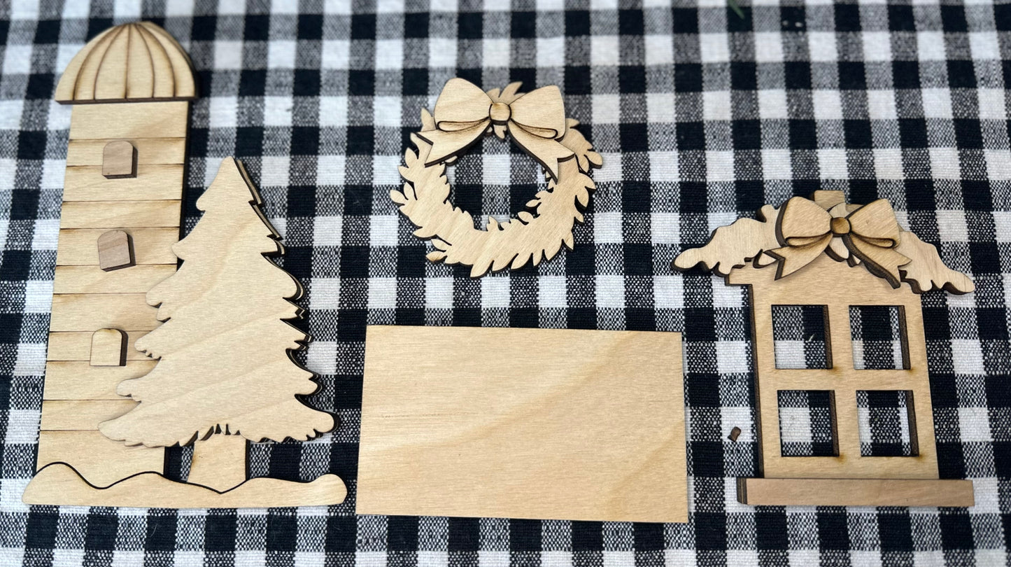 Barn Christmas Mini Door