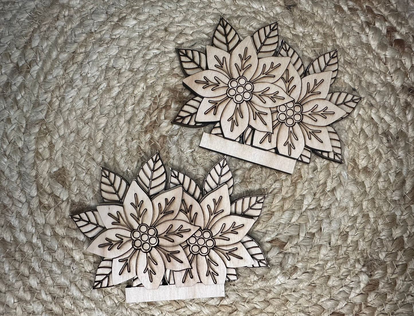 Candle Poinsettia Set