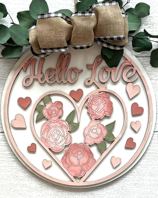 Hello Love Door Hanger