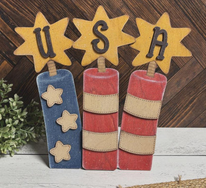 Firecracker Shelf Sitter