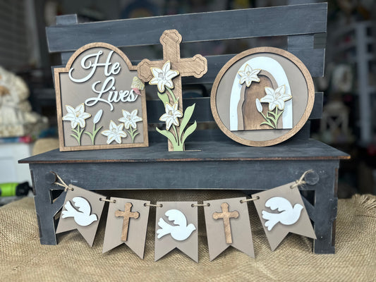 Religious Easter Bench