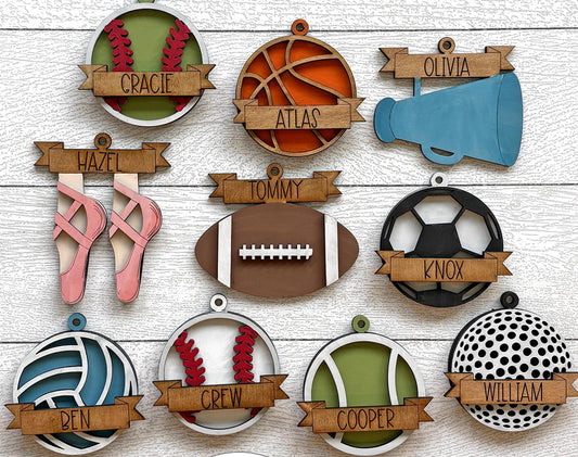 Personalized Sports Ornaments