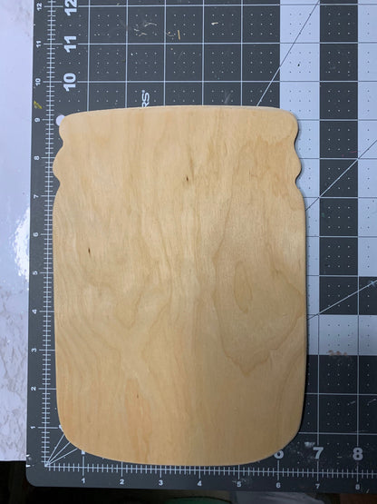 Mason Jar Wood Cutout